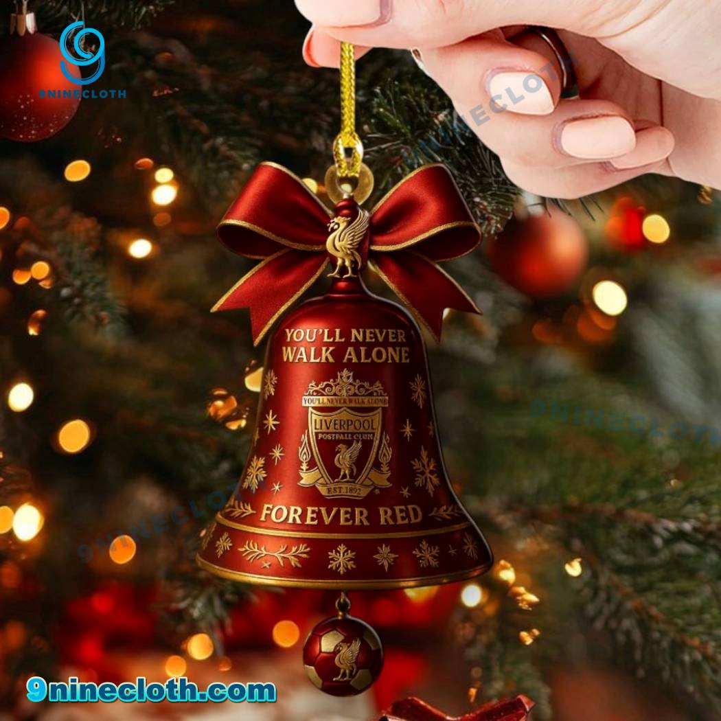 Liverpool FC You'll Never Walk Alone Forever Red Christmas Bell Ornament qjylKUM