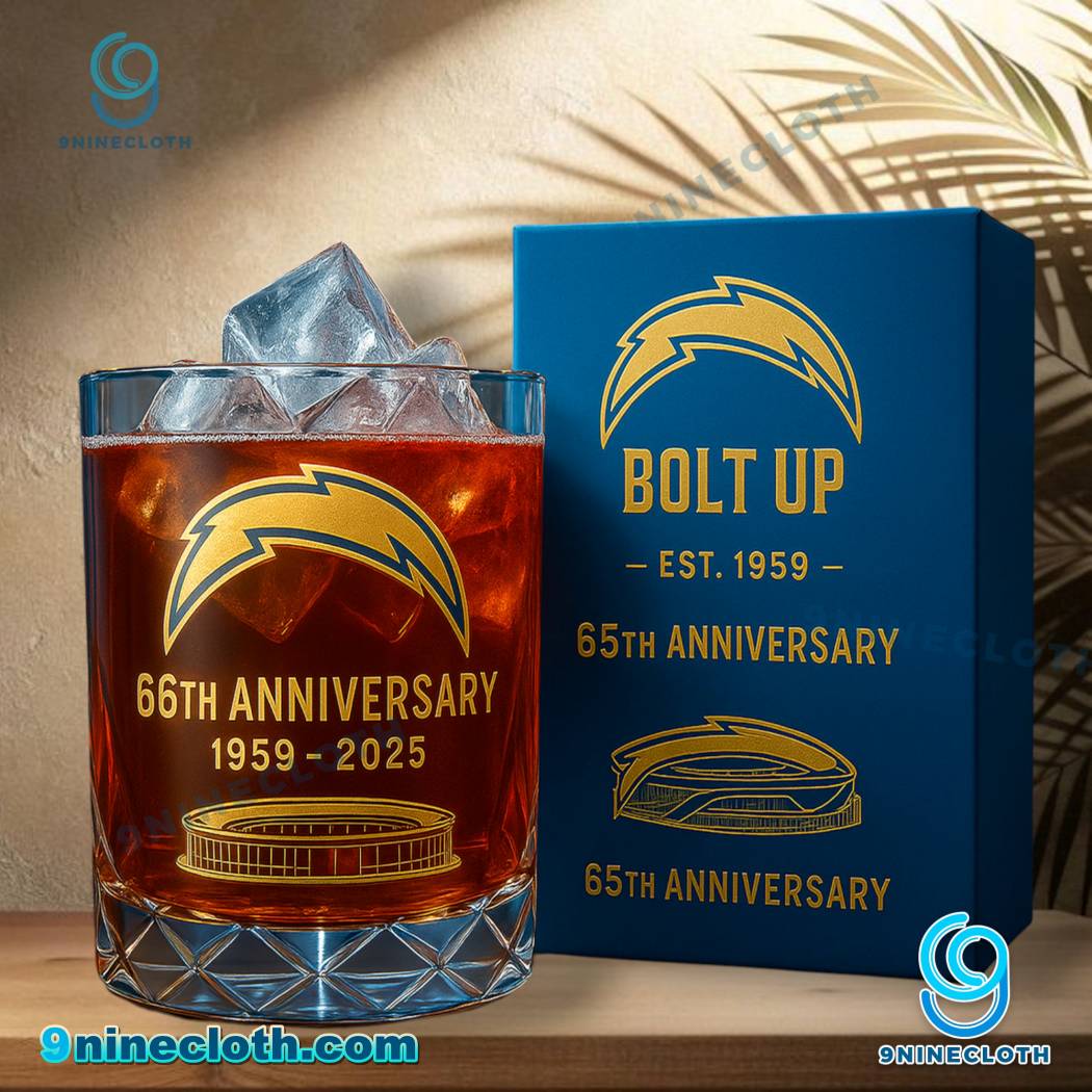 Los Angeles Chargers NFL Legacy Anniversary 2025 Whiskey Glass jKQy4Gr