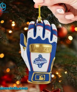 Los Angeles Dodgers Glove World Series Champions 2025 Christmas Bell Ornament MQS2rmT