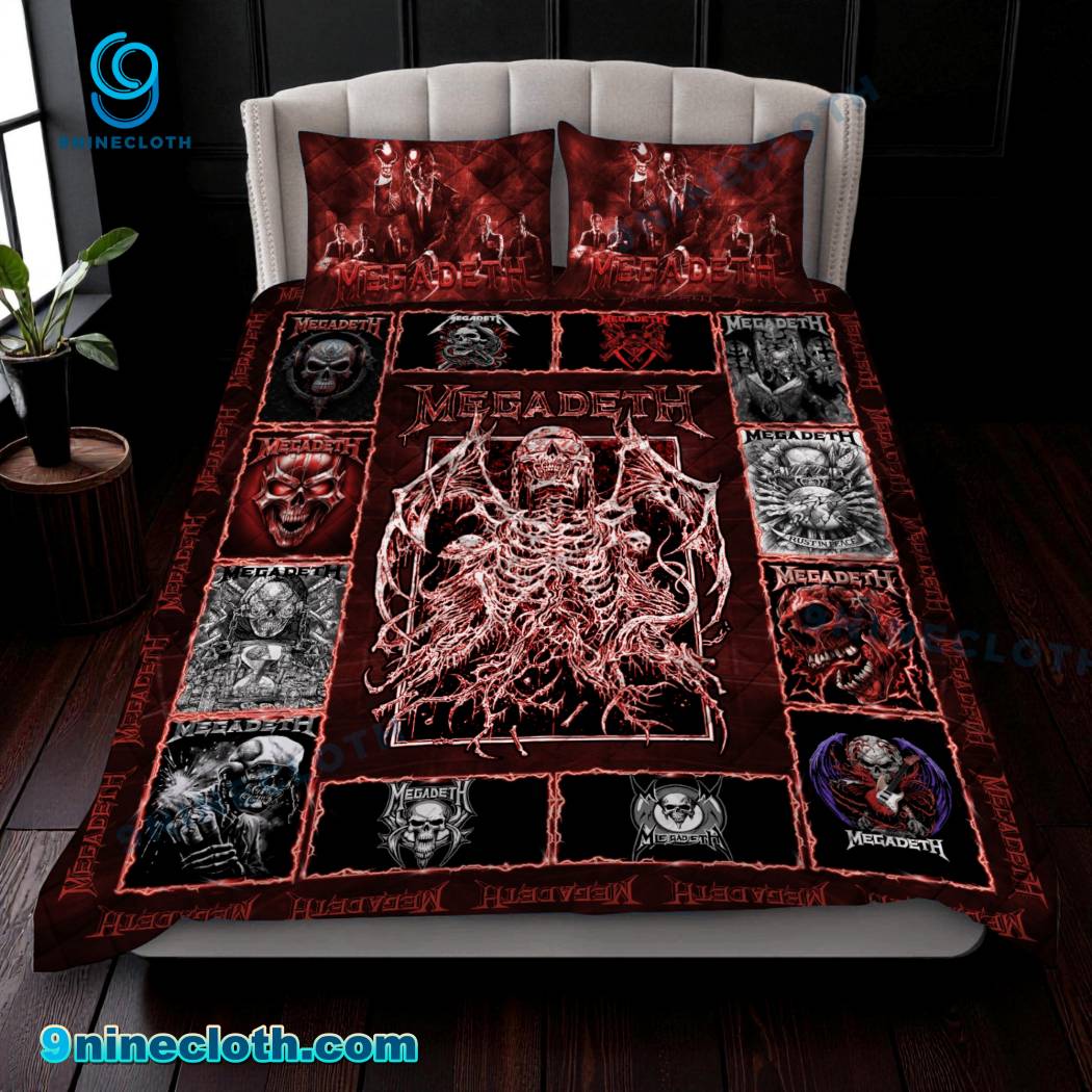 Megadeth Skeleton Rust In Peace Bedding Set wK2aVJM
