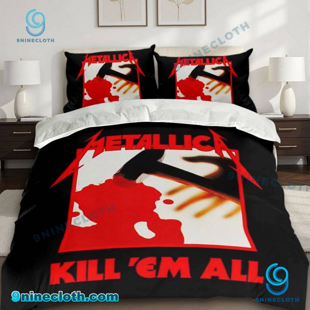 Metallica Kill Em All Album Cover Bedding Set EHUzndM