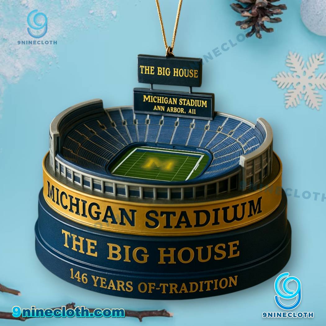 Michigan Wolverines Michigan Stadium Christmas Ornament 7lKYW8n
