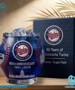 Minnesota Twins 65th Anniversary 1961-2026 Whiskey Glass 6ugdwWl