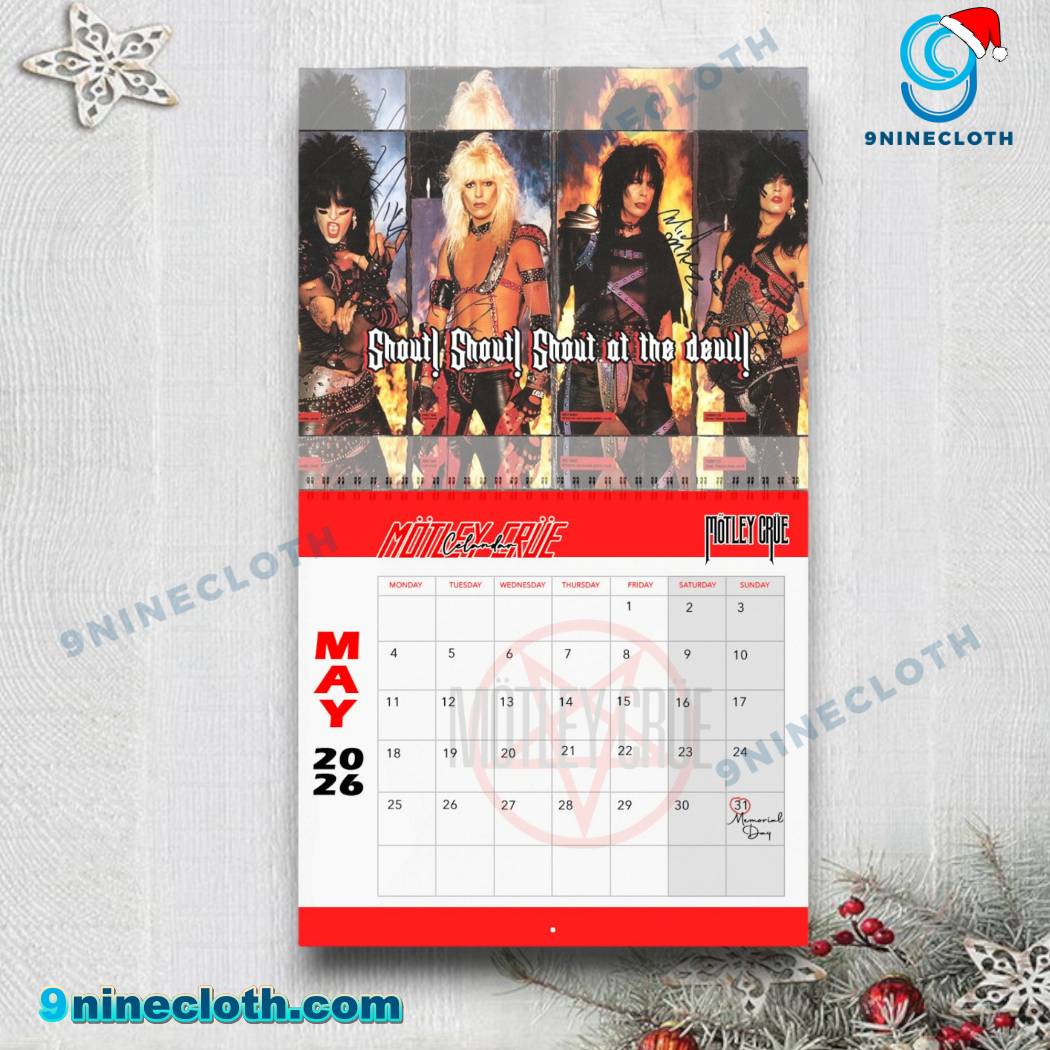 Motley Crue Personalized Wall Calendar 2026-1 6nZThCu
