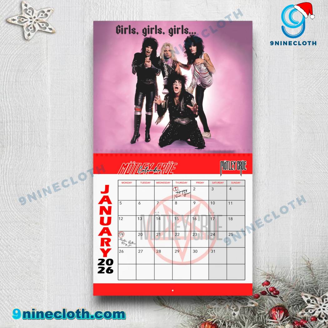 Motley Crue Personalized Wall Calendar 2026-c k0eKmZ1