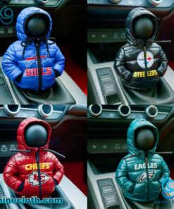 NFL Team Logo Car Gear Shift Puffer Hoodie ctMj4em