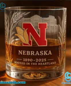 Nebraska Cornhuskers 1890-2025 Rooted In The Heartland Whiskey Glass 8xzbU7w