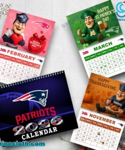 New England Patriots Wall Calendar 2026 bO0oSIm
