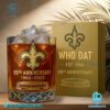 New Orleans Saints NFL Legacy Anniversary 2025 Whiskey Glass fAGjeKx