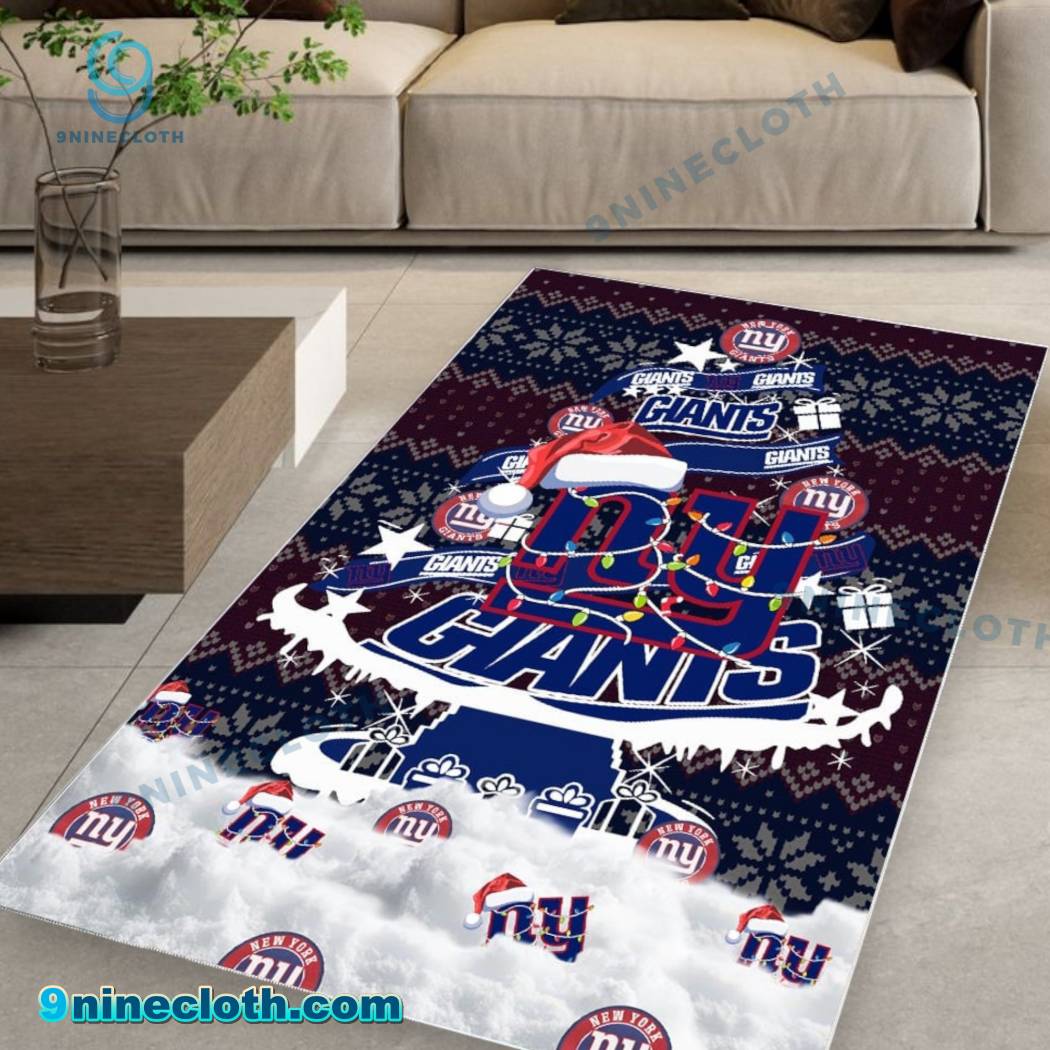 New York Giants NFL Football Christmas Tree Rug Carpet VLQRi5A