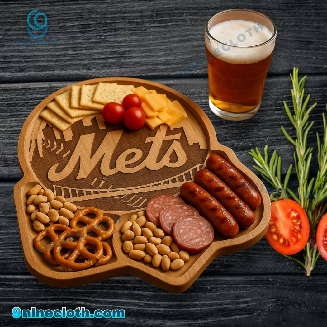 New York Mets MLB Wooden Charcuterie Board VEUdskr