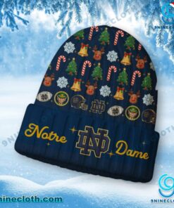Notre Dame Fighting Irish Christmas Beanie Hat HArjLmg