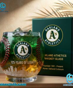 Oakland Athletics 125 Years Of Legacy Whiskey Glass o8E71Z2