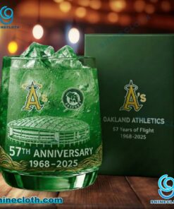 Oakland Athletics 57th Anniversary Whiskey Glass jiEP3TQ