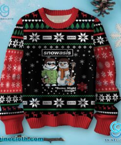 Oasis Snowasis Some Might Sleigh Ugly Christmas Sweater mTeY1UR