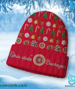 Ohio State Buckeyes Christmas Beanie Hat 4uxEtPZ