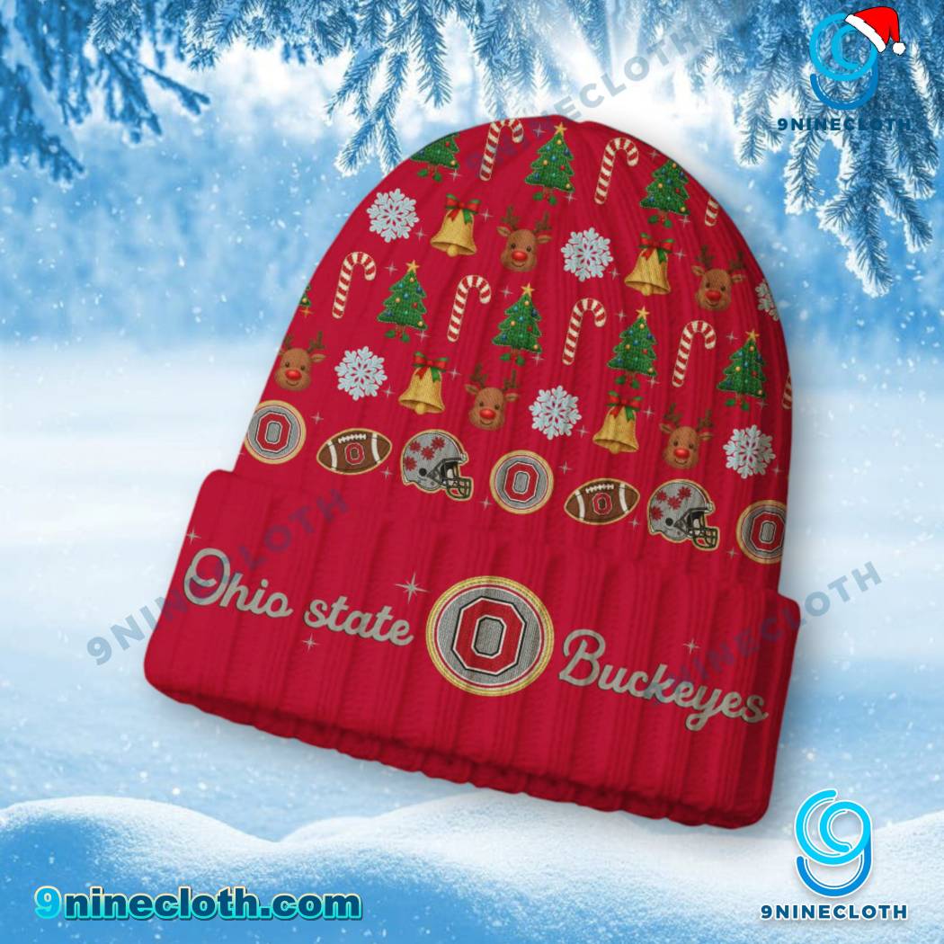 Ohio State Buckeyes Christmas Beanie Hat 4uxEtPZ