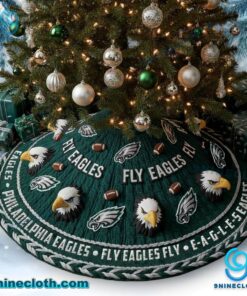 Philadelphia Eagles Fly Eagles Fly Christmas Tree Skirt kUmB41R