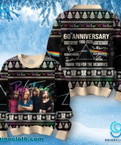 Pink Floyd 60th Anniversary 1965-2025 Ugly Christmas Sweater IzRqvSu