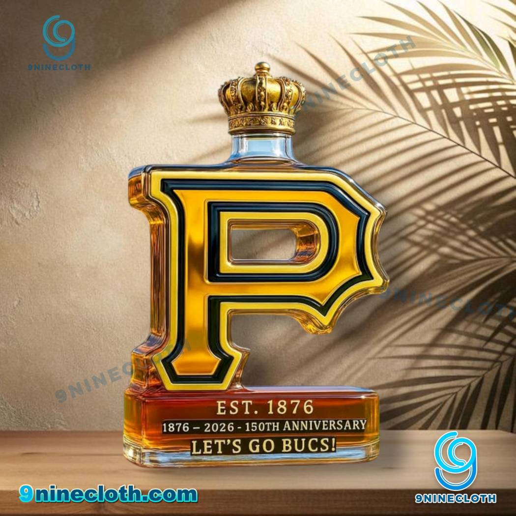 Pittsburgh Pirates Let's Go Bucs 1876-2026 150th Anniversary Whiskey Bottle yad7ObF