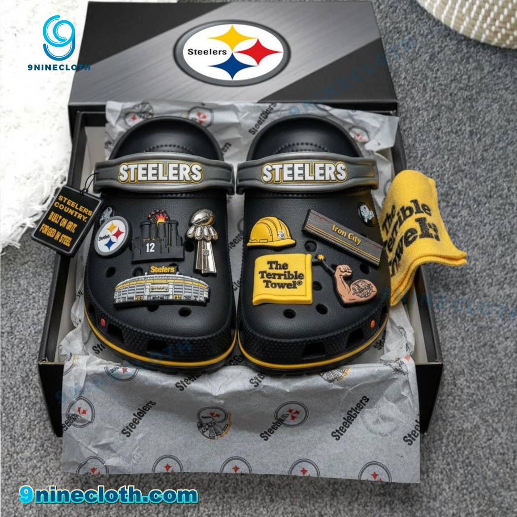 Pittsburgh Steelers Crocs With Charms Y8wTh0v