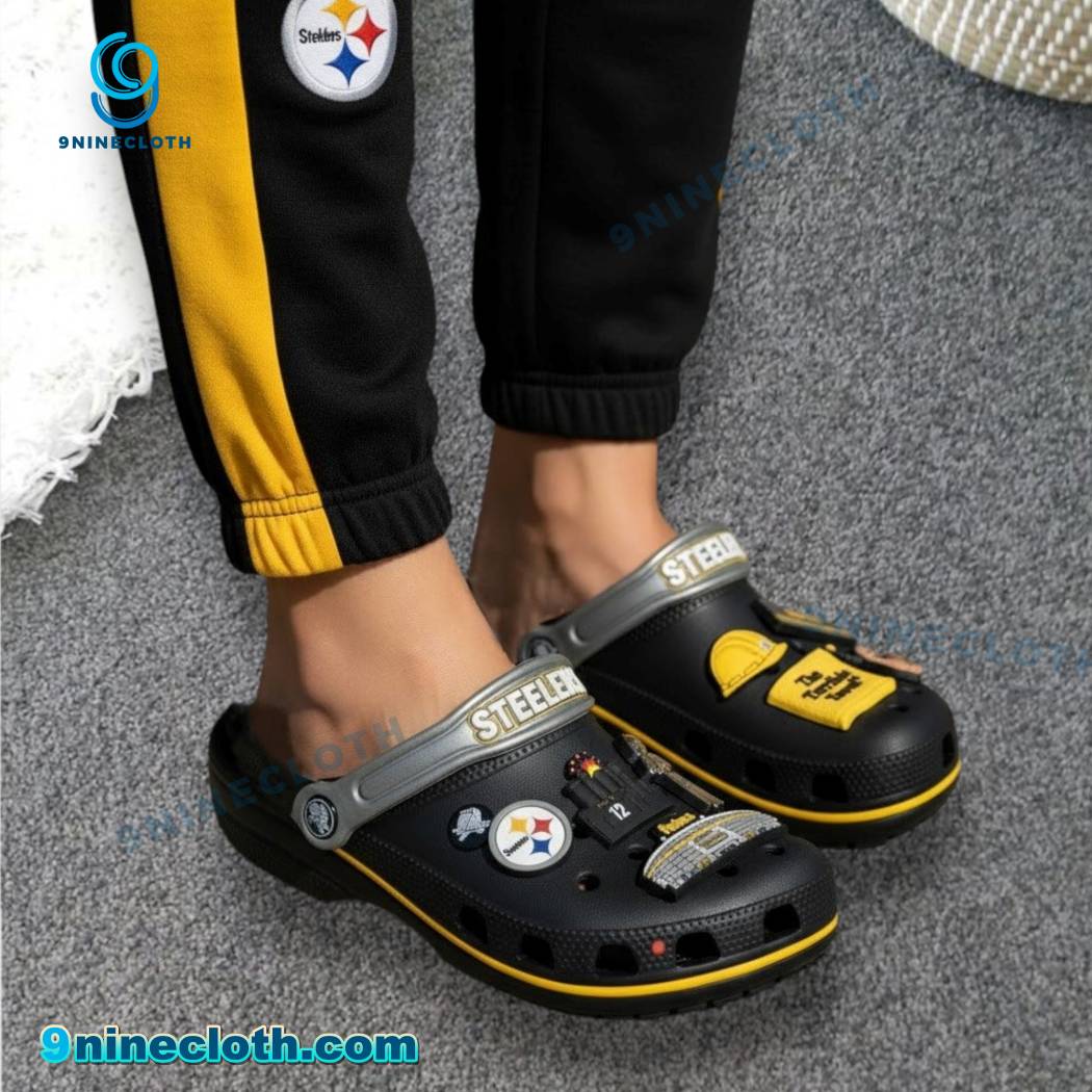Pittsburgh Steelers Crocs With Charms-a MK2DnG9