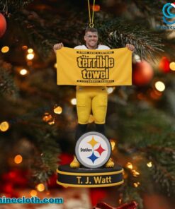 Pittsburgh Steelers The Terrible Towel T.J. Watt Hanging Ornament 3quB5R9