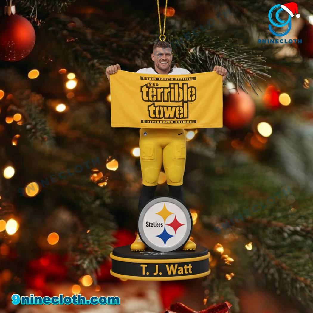 Pittsburgh Steelers The Terrible Towel T.J. Watt Hanging Ornament 3quB5R9