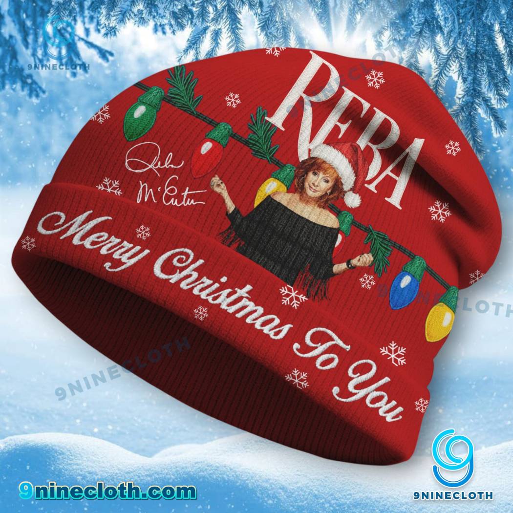 Reba Merry Christmas To You Beanie Hat OA5cKps