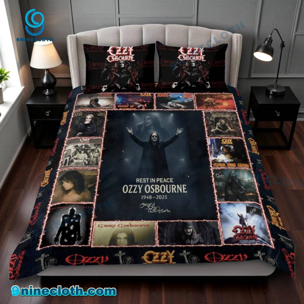 Rest In Peace Ozzy Osbourne 1948-2025 Bedding Set WtBawZl