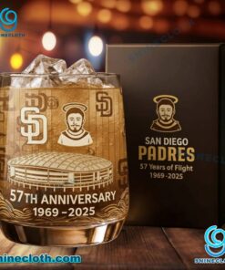 San Diego Padres 57th Anniversary Whiskey Glass gjyInSh
