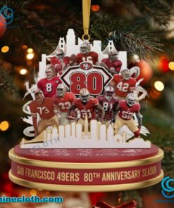 San Francisco 49ers 80th Anniversary Season Ornament MvAjObn