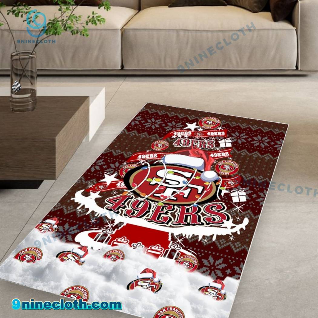 San Francisco 49ers NFL Football Christmas Tree Rug Carpet et3GbyH
