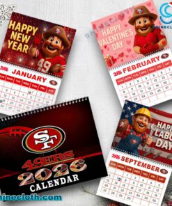 San Francisco 49ers Wall Calendar 2026 7Dc8pet