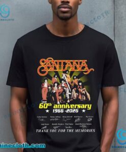 Santana 60th Anniversary 1966-2026 Thank You For The Memories T-shirt q6OinSI