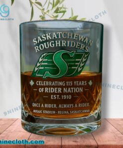 Saskatchewan Roughriders 115th Anniversary Whiskey Glass yf5jmD9
