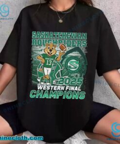 Saskatchewan Roughriders 2025 Western Final Champions T-shirt xqBZgfU