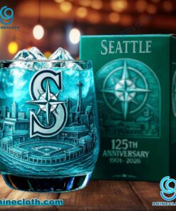 Seattle Mariners 125th Anniversary Whiskey Glass q95lVpc