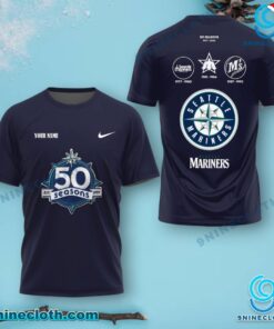 Seattle Mariners 50 Seasons Personalized T-shirt s3vfMjm