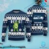Seattle Seahawks Frog Resist Personalized Ugly Christmas Sweater lJVxDLd