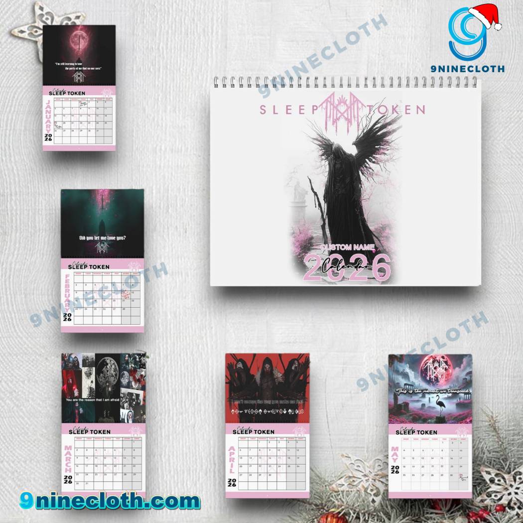 Sleep Token Personalized Wall Calendar 2026 wYW8Fxy