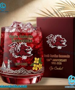 South Carolina Gamecocks 134th Anniversary 1892-2026 Whiskey Glass fRNY7OL