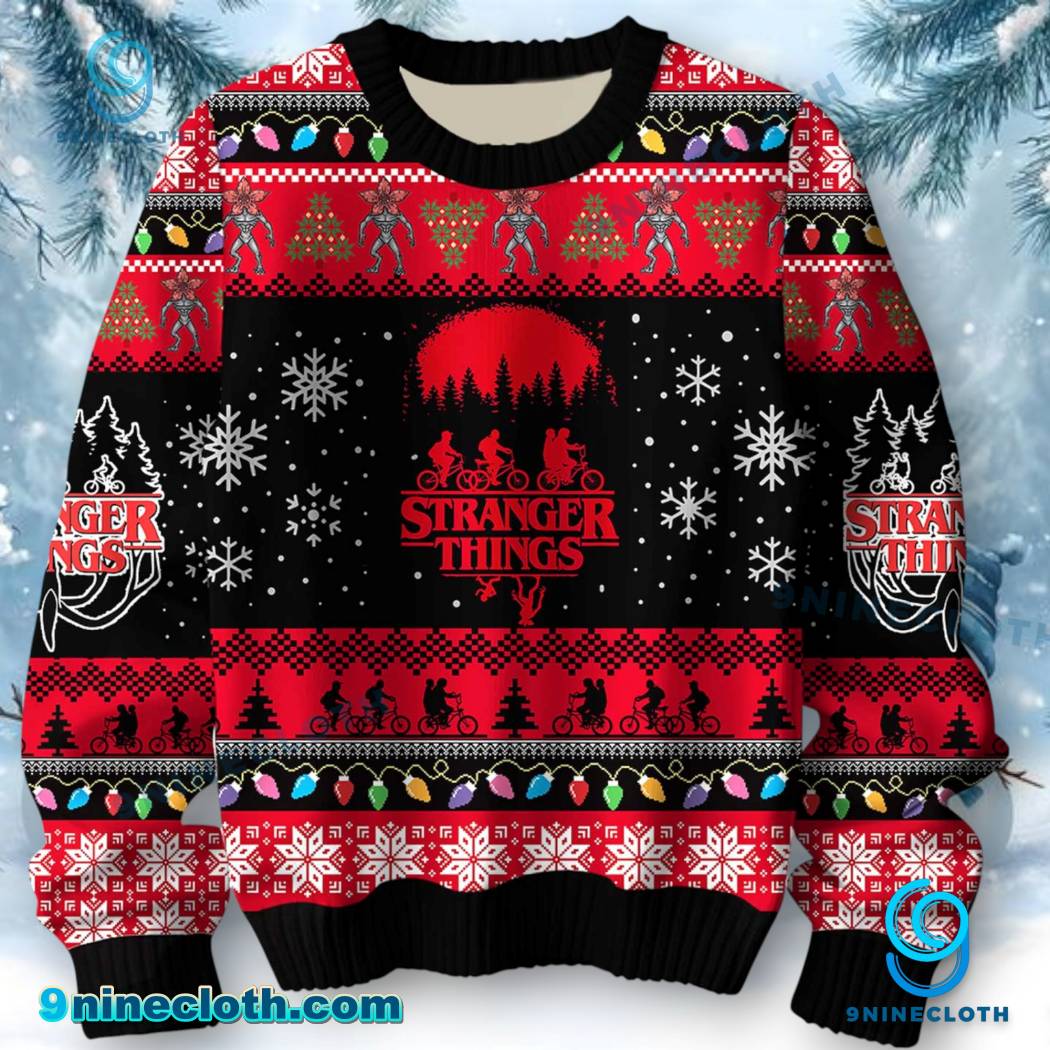 Stranger Things Upside Down Ugly Christmas Sweater-a 8mVgnGt