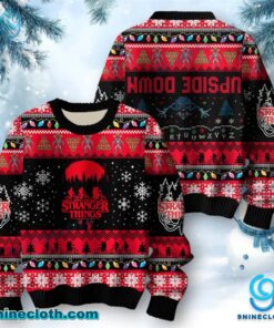 Stranger Things Upside Down Ugly Christmas Sweater jRZfNsE