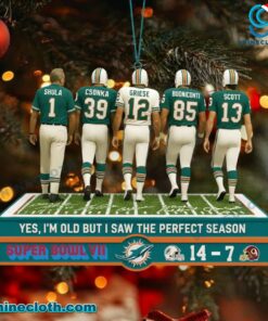 Super Bowl VII Miami Dolphins 14-7 Washington Commanders Ornament CNdcbq8