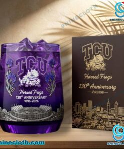 TCU Horned Frogs 130th Anniversary 1896-2026 Whiskey Glass Xna5Irz
