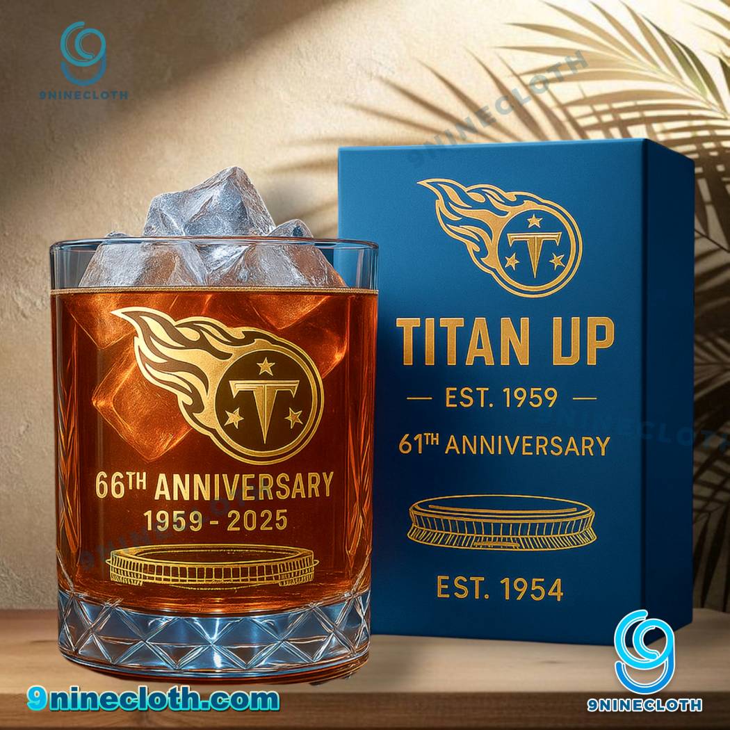 Tennessee Titans NFL Legacy Anniversary 2025 Whiskey Glass Rg6IWJq