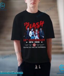 The Clash 50th Anniversary 1976-2026 Thank You For The Memories T-shirt 3gyF7HI