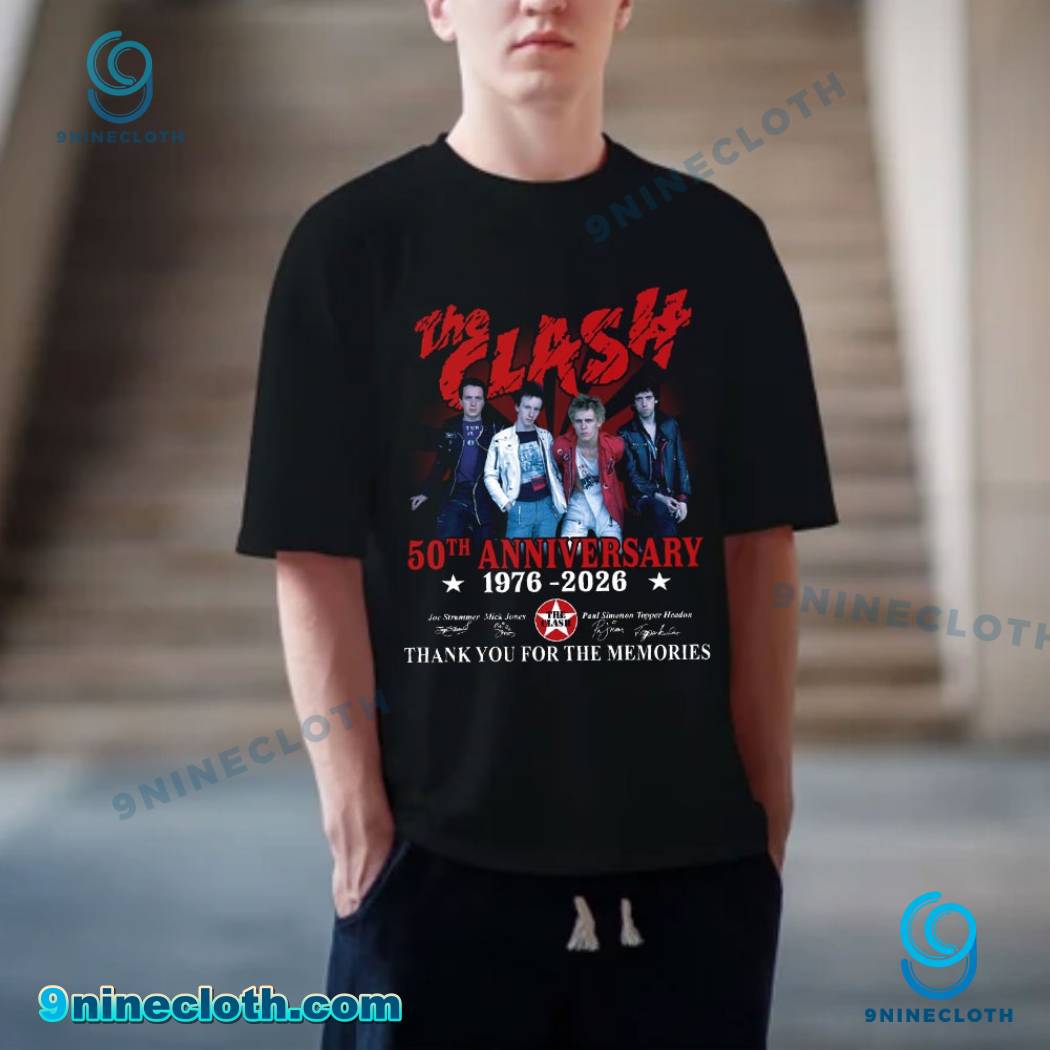 The Clash 50th Anniversary 1976-2026 Thank You For The Memories T-shirt 3gyF7HI