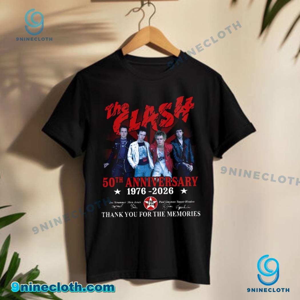 The Clash 50th Anniversary 1976-2026 Thank You For The Memories T-shirt-b gVxBXat